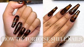 DIY Tortoise Shell Nails  GEL POLISH [upl. by Annaegroeg]