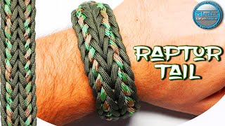 How to make a Raptor Tail Sinnet Paracord Bracelet World of Paracord Tutorials DIY [upl. by Naara]