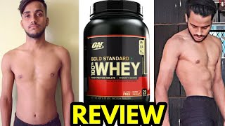 OPTIMUM NUTRITION GOLD STANDARD 100 WHEY PROTEIN  1 MONTH REVIEW [upl. by Akirea]