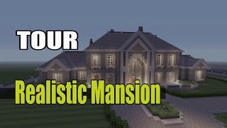 Minecraft Realistic Mansion Tour [upl. by Moriyama]