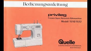 Manual Nähmaschine Sewing machine Швейная машина Instruction [upl. by Berne380]