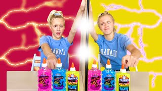 TWIN TELEPATHY SLIME CHALLENGE CRAZY [upl. by Foy38]