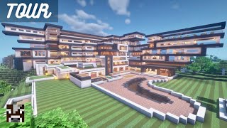 Minecraft HUGE MODERN MANSION TOUR [upl. by Peckham]