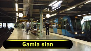 Metro  Tunnelbana Station Gamla stan  Stockholm 🇸🇪  Walkthrough 🚶 [upl. by Joan]