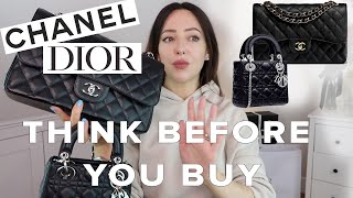 WHY YOU NEED TO THINK BEFORE YOU BUY Chanel vs Dior CLASSIC INVESTMENT BAGS [upl. by Elrae]