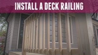 How to Install a Deck Railing  DIY Network [upl. by Boylston]