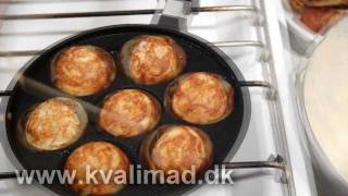 Æbleskiver  amerikanske pandekager  pandekage lagkage [upl. by Auburn]