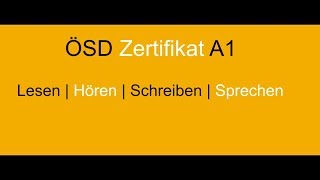 ÖSD Zertifikat A1 Lesen Hören Schreiben Sprechen [upl. by Akalam]