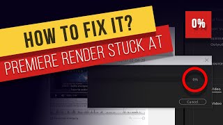 How to Fix Premiere Pro  Encoding Stuck at 0 Solution [upl. by Aihtnys656]