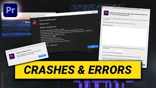 How to FIX CRASHES amp ERRORS Premiere Pro Tutorial [upl. by Audette]