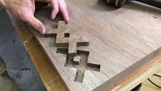 Wood Inlay For Beginners—How To Woodworking [upl. by Yalcrab]