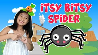 ITSY BITSY SPIDER with Lyrics  NURSERY RHYMES  ACTION SONG FOR KIDS [upl. by Kay]