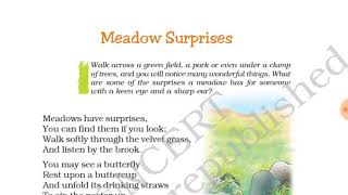 Meadow surprises poem with QUESTIONS ANSWERS class 7th Ncert English [upl. by Kristel]