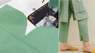 Stylish Palazzo Pant Design making  Reet Sewing Crafts [upl. by Esmerelda]