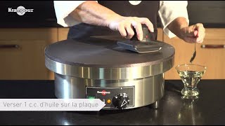 Comment culotter et entretenir sa crêpière   Krampouz [upl. by Rebmaed]