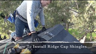 How To Install Roof Ridge Cap Shingles [upl. by Alleb]