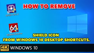 How to removing the yellow amp blue shield from desktop shortcuts on Windows 10 remove UAC SHIELD icon [upl. by Vasilis]