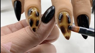 Tortoise Shell Nails Tutorial [upl. by Nimzaj701]