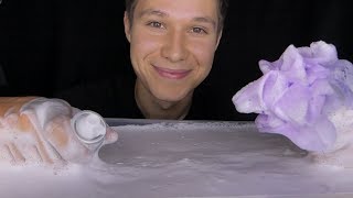 ASMR Soapy Water Tingles foam bubbles fizz amp slime [upl. by Aronow199]