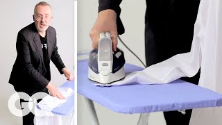 How to Iron a Dress Shirt in 90 Seconds  GQ [upl. by Peednas]