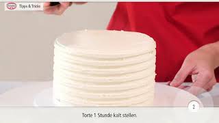 Torte mit Creme verzieren und dekorieren  Tortendeko  Dr Oetker [upl. by Aitret]