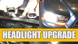 How to Replace  Install 201114 Dodge Charger Headlights  Low Beam [upl. by Isidora]