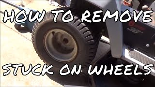 How To Remove Rusted on Lawn Tractor Wheels [upl. by Bird]