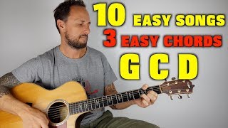 10 Easy Songs 3 Easy Chords G C D [upl. by Underwood728]